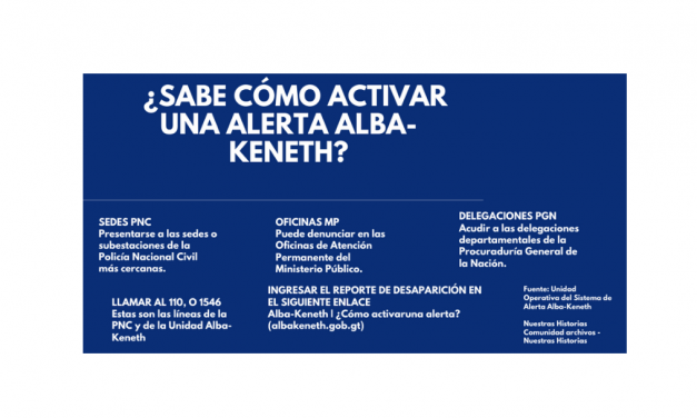 ¿Sabe cómo activar una alerta Alba-Keneth?